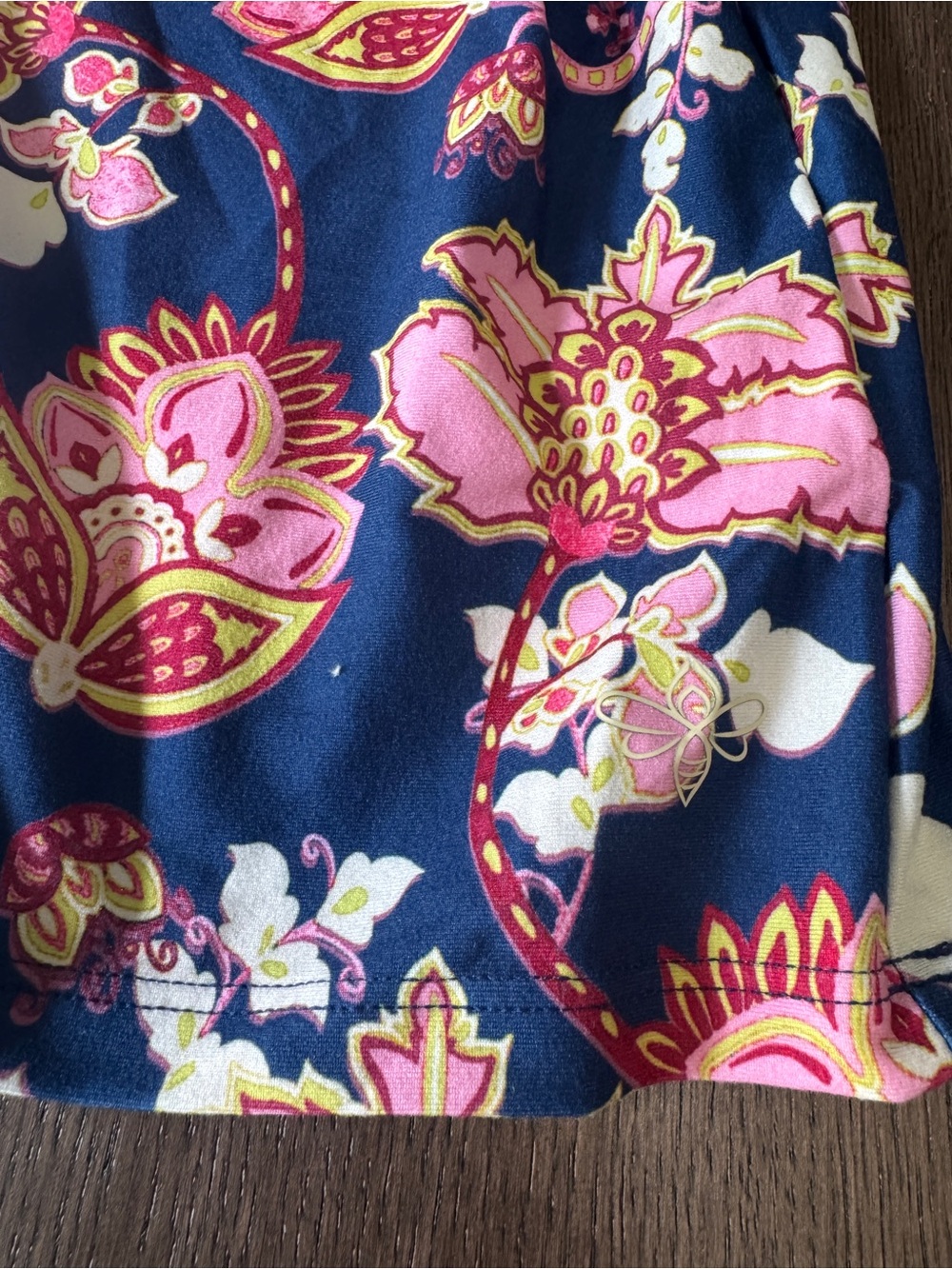 Johnny Was Active Floral Performance Long Sleeve Top Blue Pink Relaxed Size L - Picture 7 of 13